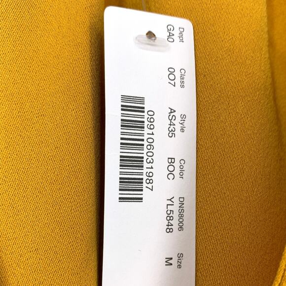 J.Crew Drapey Ruffleneck Top In 365 Crepe Womens Sz Medium Goldenrod Yellow NEW - Picture 5 of 7